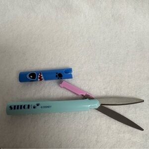 STITCH Slim Scissors Disney Japan Blue Pink